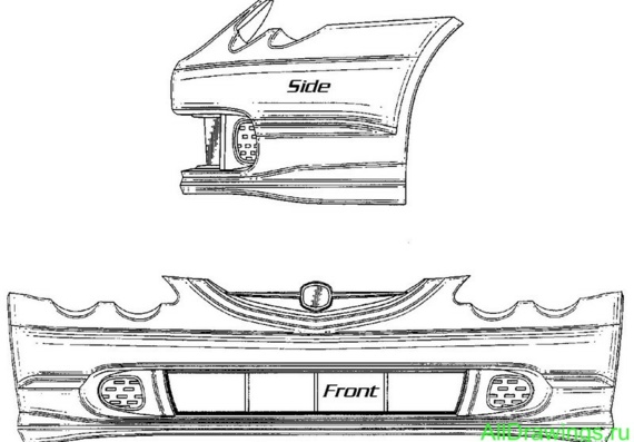 Acura RSX - drawings (figures) of the car